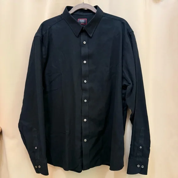 UNTUCKit Men's Wrinkle-Free Cotton Veneto Shirt Lightweight Black Relaxed XXL - Picture 4 of 13